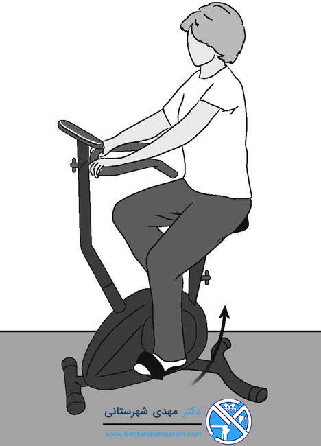 دوچرخه ثابت برای تقویت زانو بعد از عمل